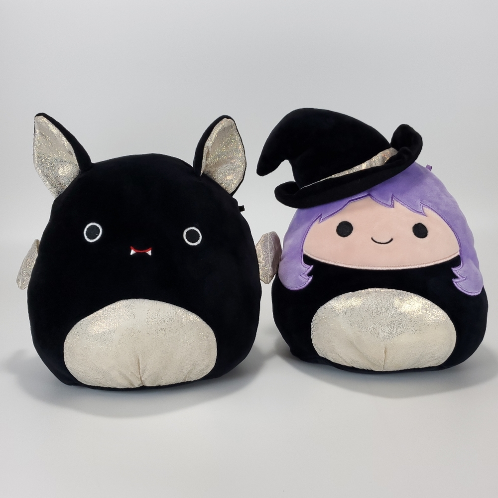 Halloween Squishmallow Squad Set - Silver Emily Bat and Madeleine Witch